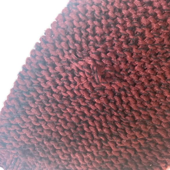 R D Style Maroon Sweater with Black Faux Leather Elbow Patches Womens Size S - Picture 3 of 3